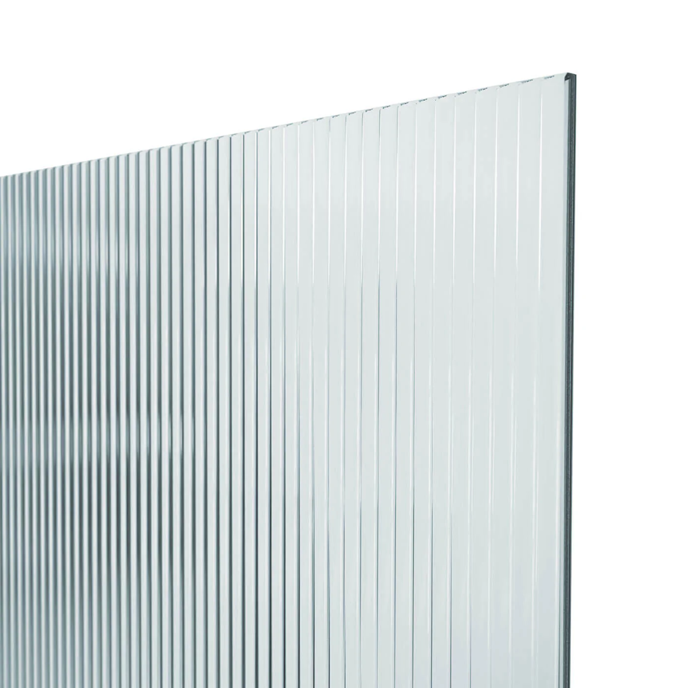 10mm Frameless Fluted Shower Screen Fixed Panel 2100mm High - Image 2