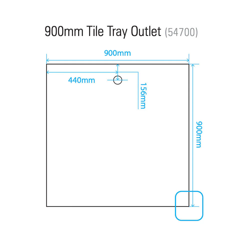 Akril Torbex Tile Over Shower Tray Grate/Outlet 900-1200mm - Image 5