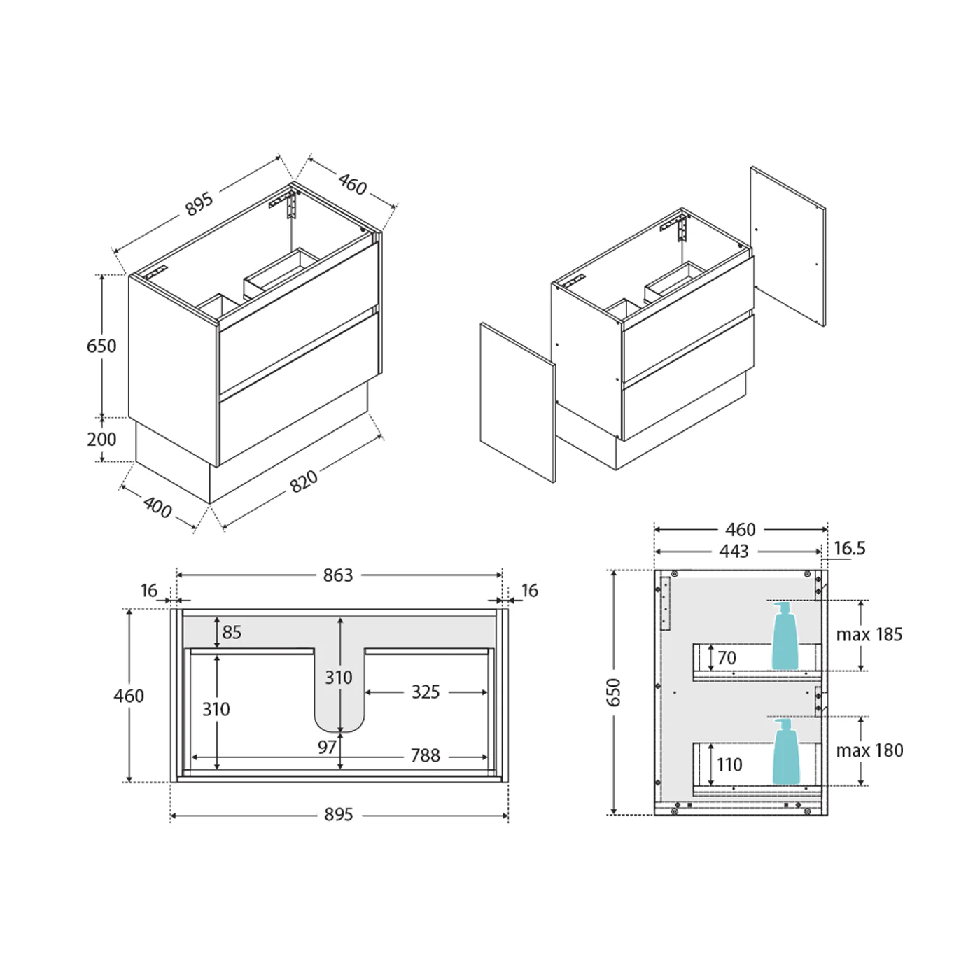 Amato Scandi Oak Floor Mounted Vanity - Image 5