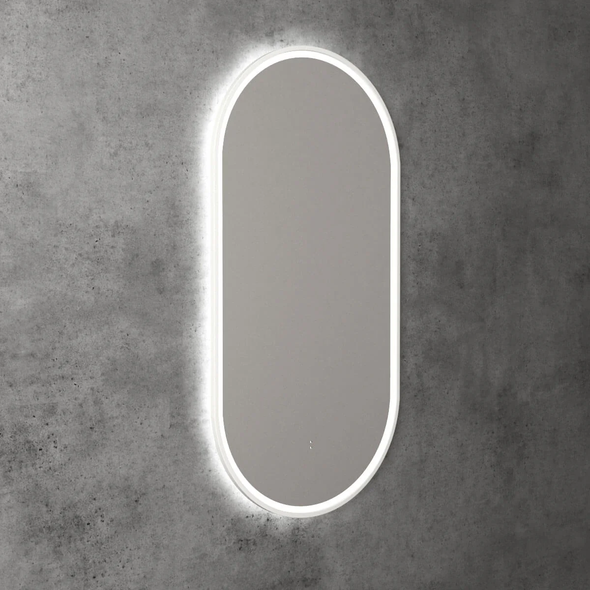 Beau Oval Framed Backlit LED Mirror 450x900mm - Image 4