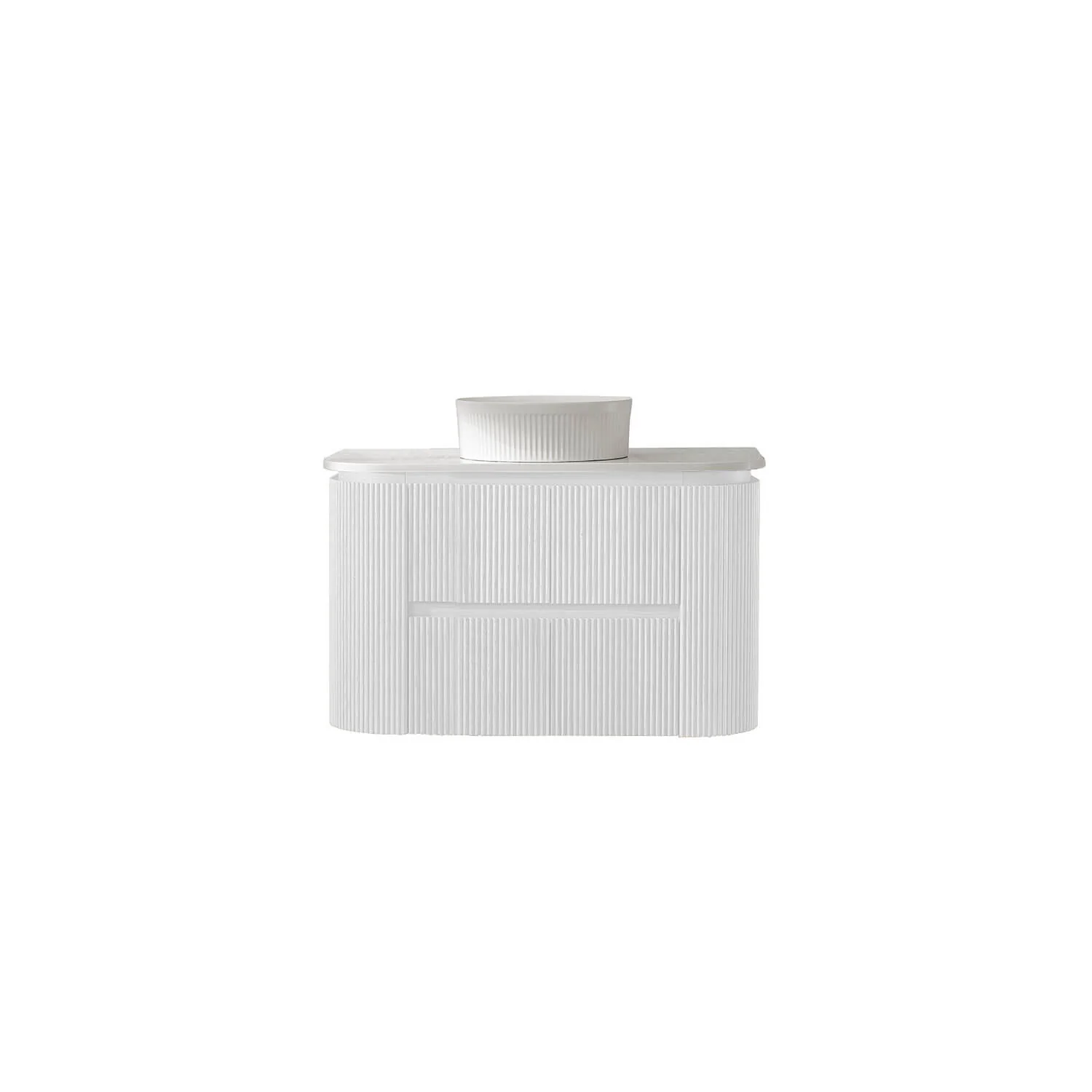 Bristol Curved Fluted Wall Hung Vanity - Image 2