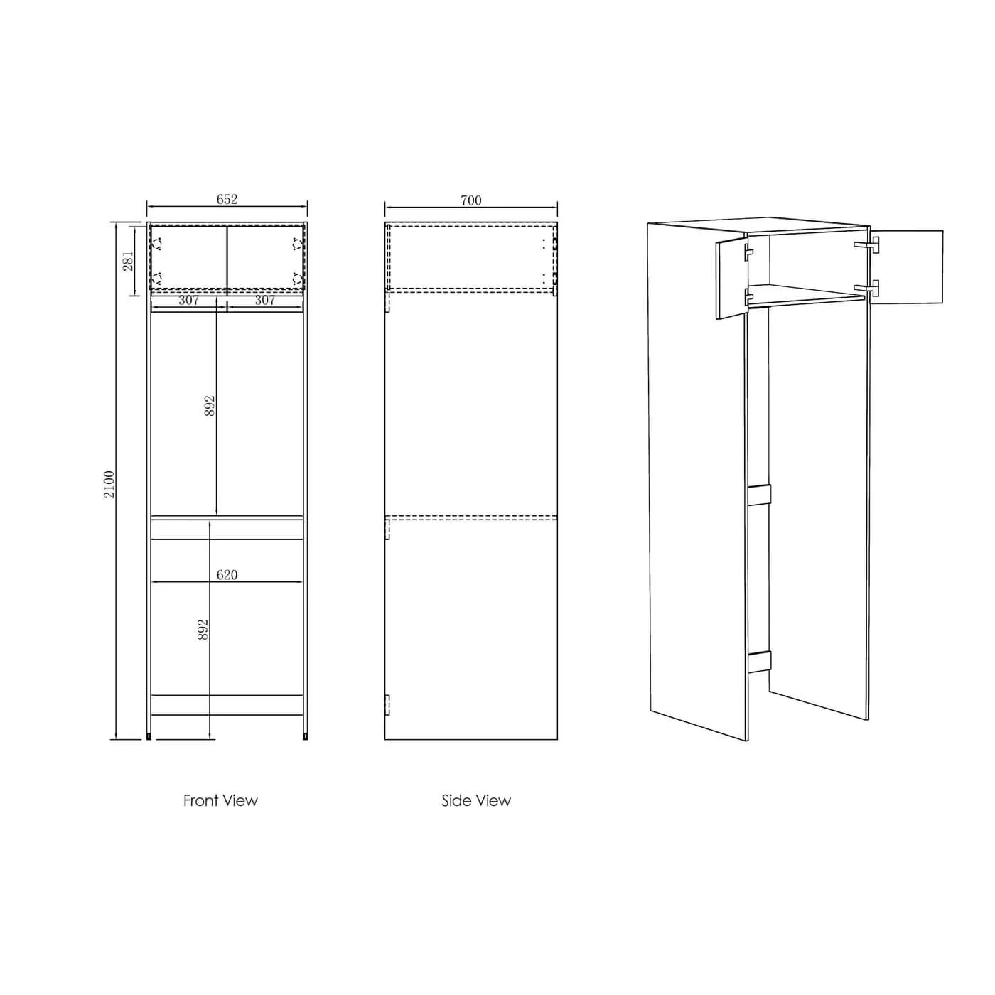 Byron Laundry Cabinet Kit 1960mm - Image 10