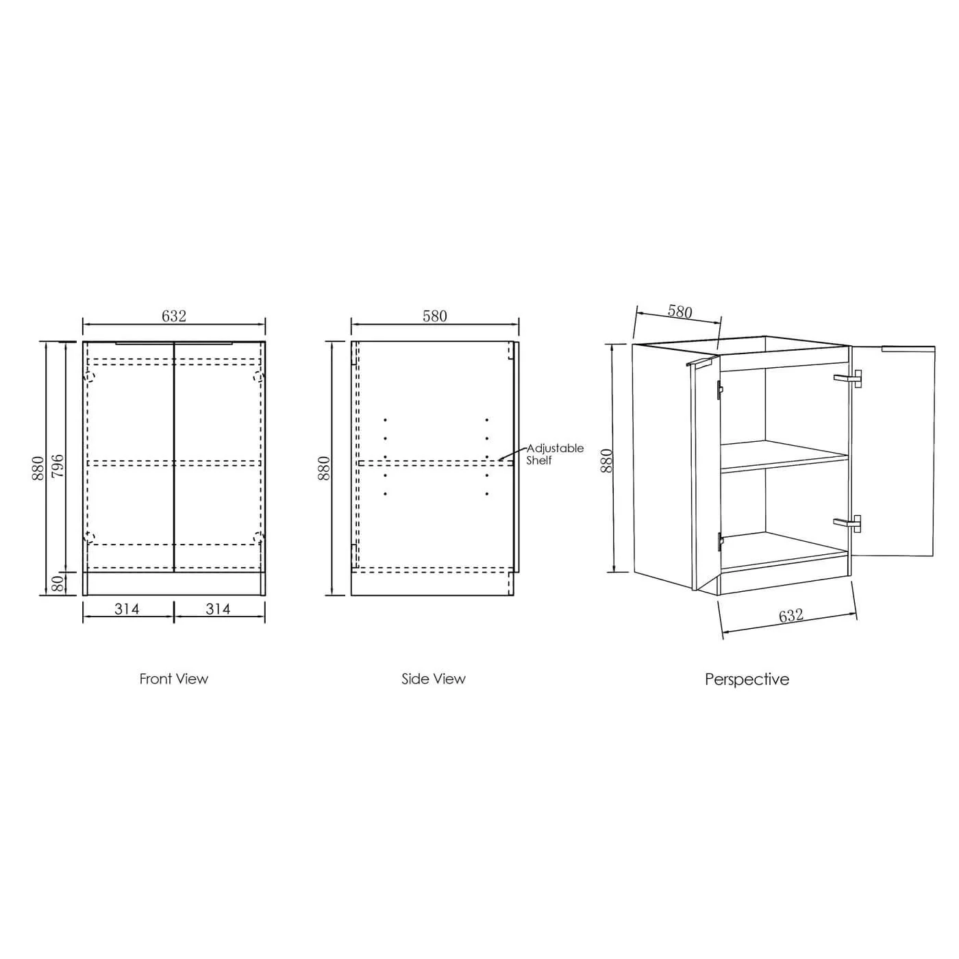Byron Laundry Cabinet Kit 1960mm - Image 8