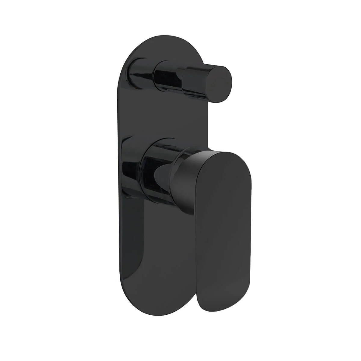 Cleo Curved Handle Wall Mixer with Diverter - Image 2