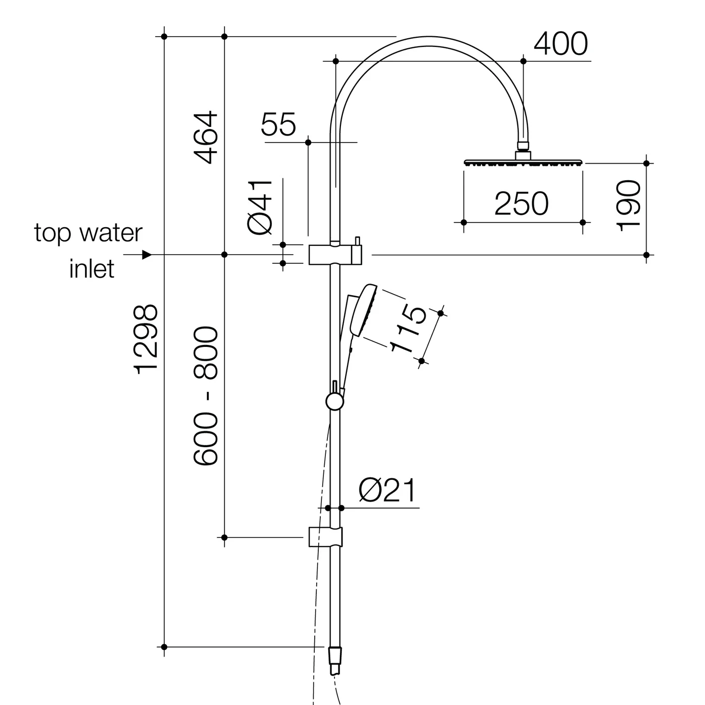 Contura II Twin Rail Shower - Image 7