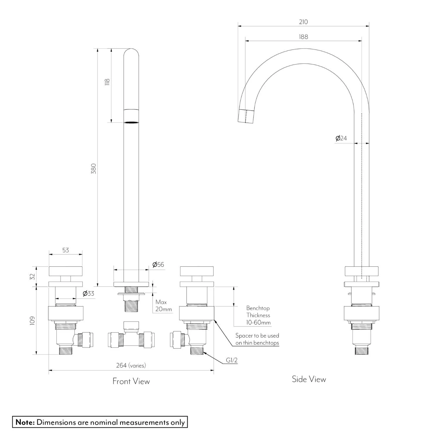 Cross Hob Assembly Tap Set - Image 8