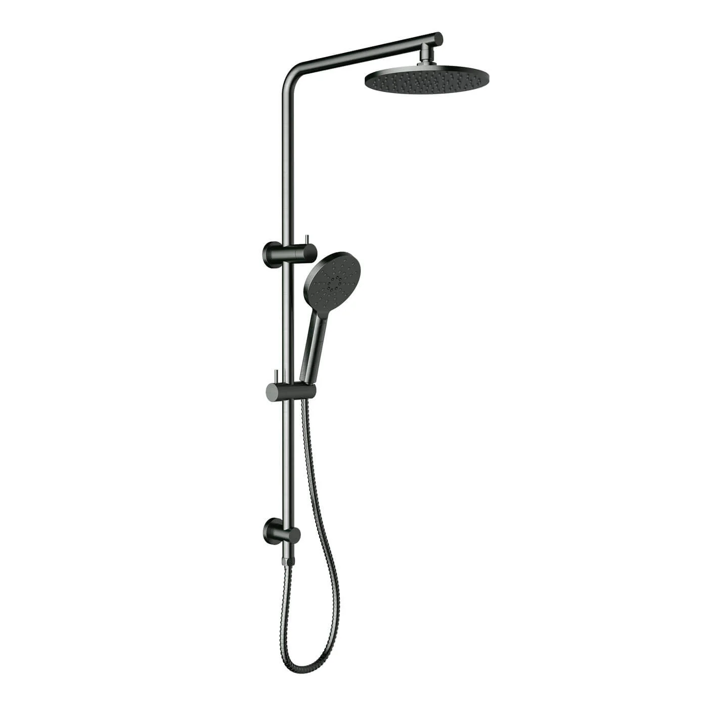 Eli Round Twin Overhead Rain Shower Rail Set - Image 4