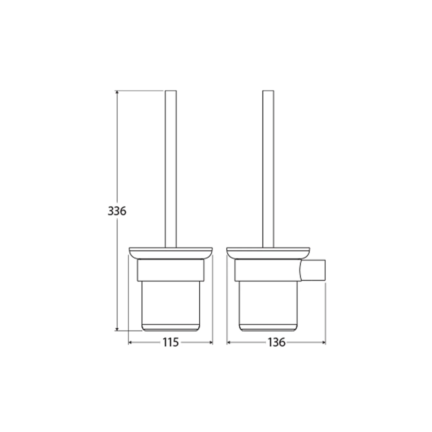 Empire Slim Toilet Brush Holder Kit - Image 6