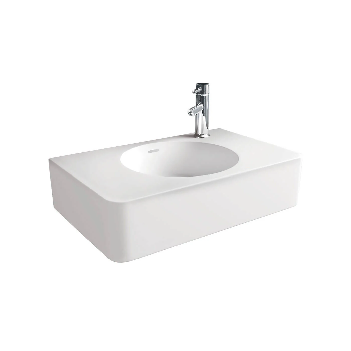 Encanto Slimline Cast Stone Wall Hung Basin 470mm - Image 3