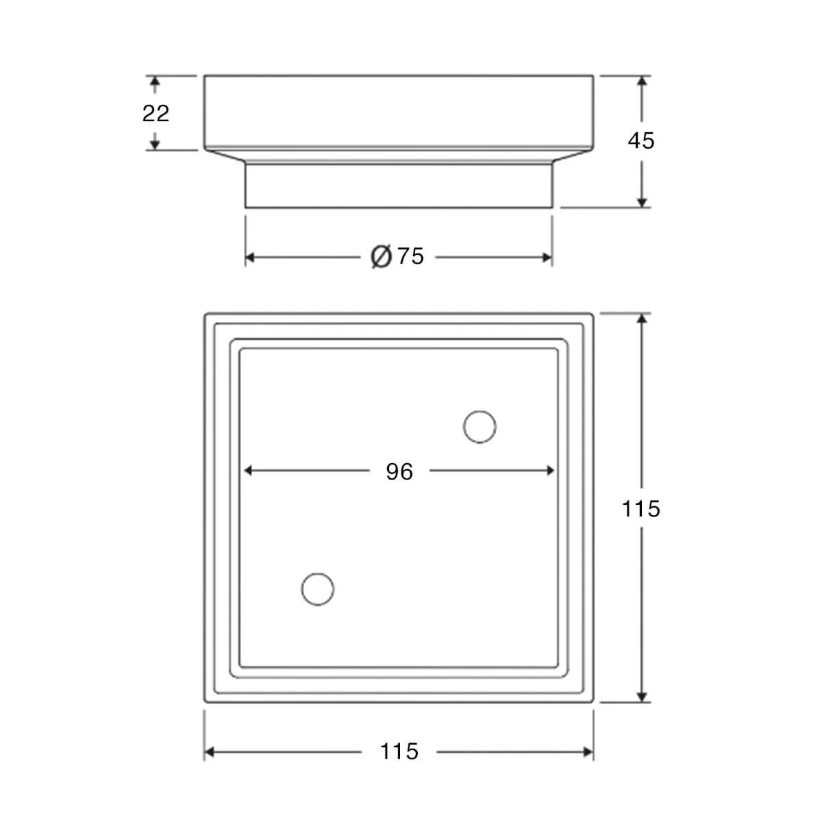 Eva Brass Tile Insert Floor Waste Outlet 115mm - Image 3