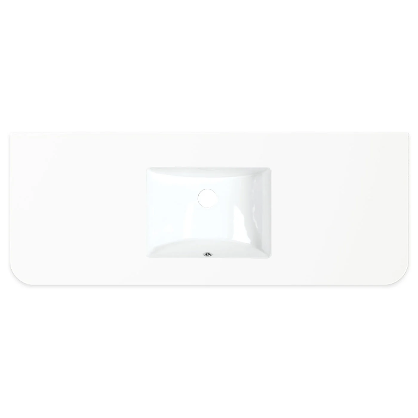 Fienza Curved Solid Surface Benchtop with Undermount Basin - Image 3