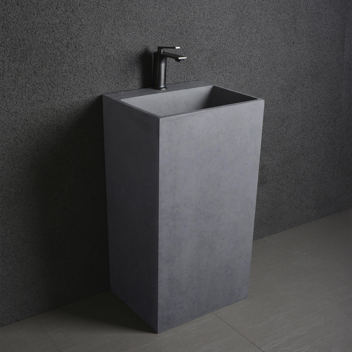 Genoa Freestanding Pedestal Concrete Basin - Image 2