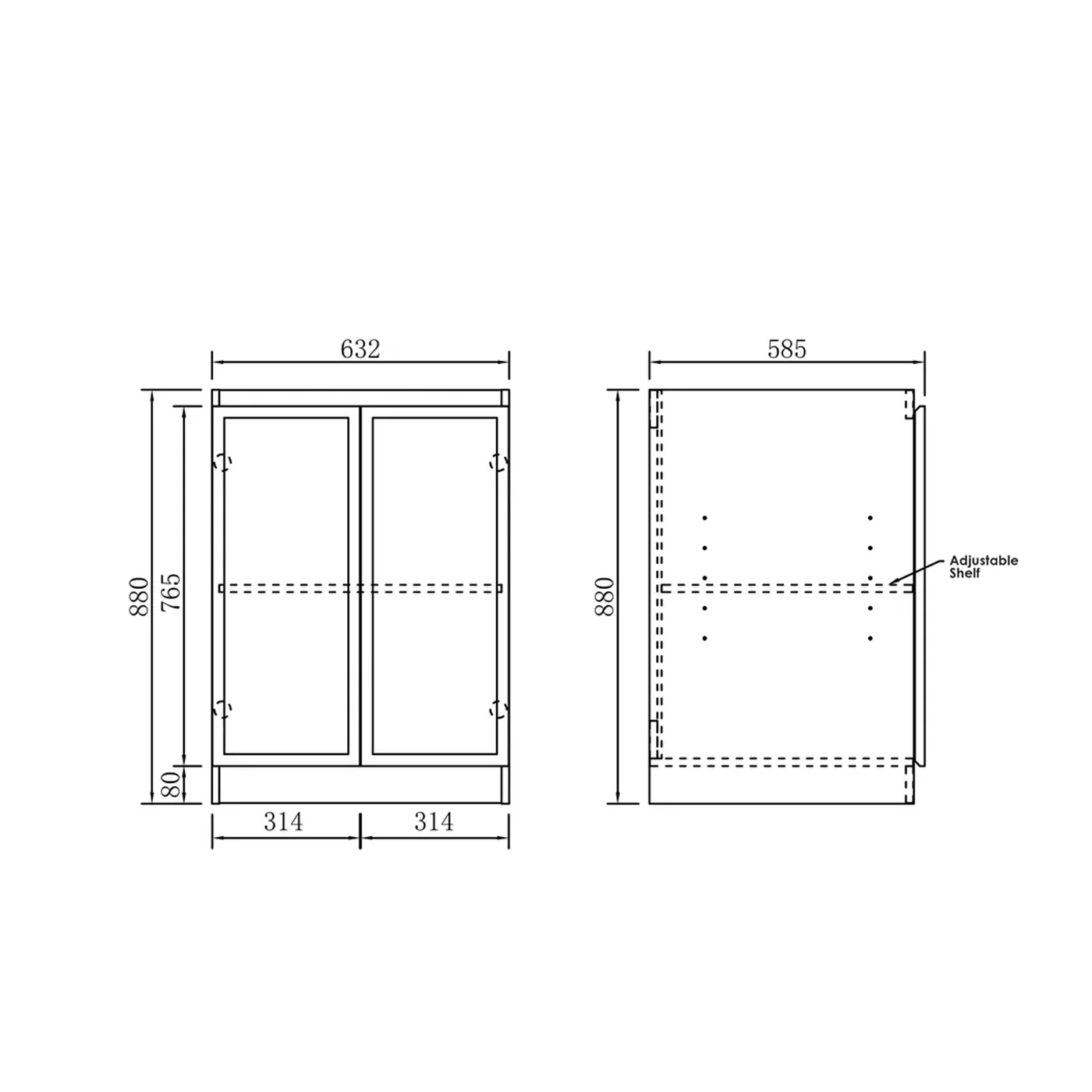 Hampshire Laundry Cabinet Kit 1300mm - Image 11