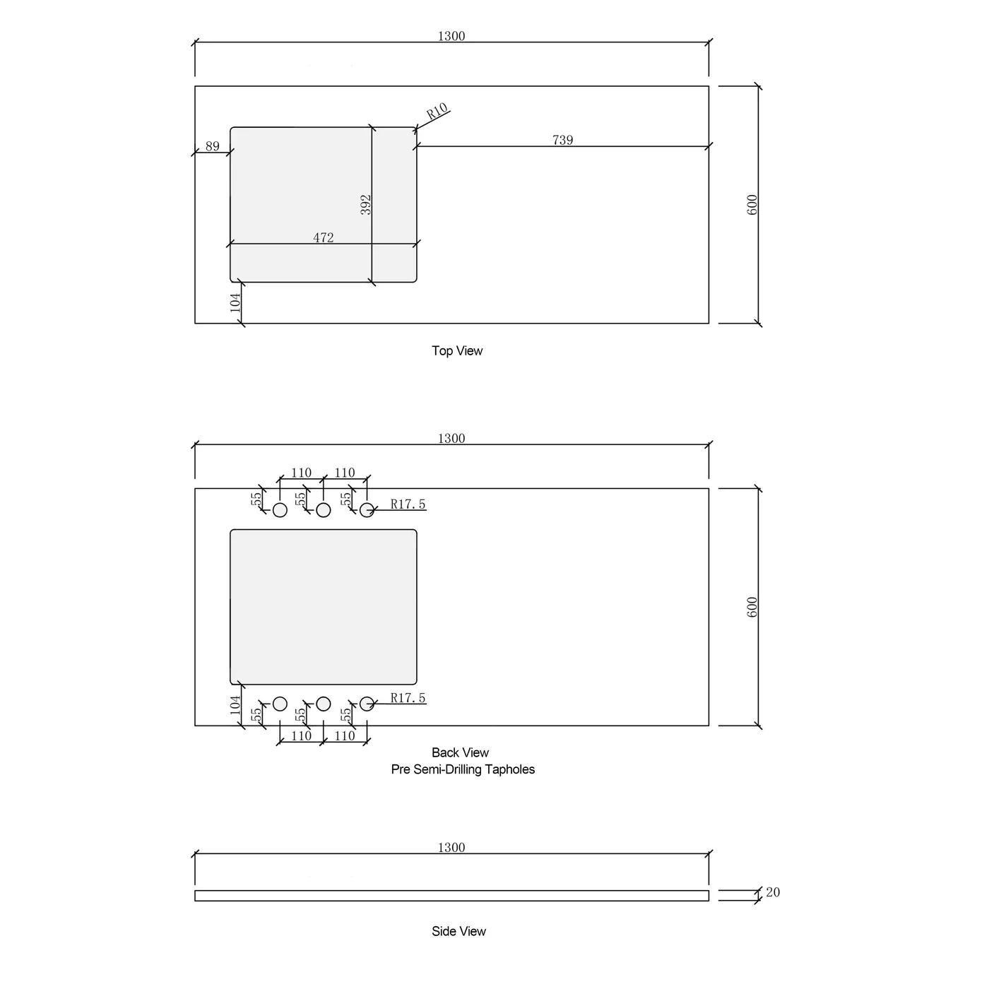 Hampshire Laundry Cabinet Kit 1300mm - Image 12