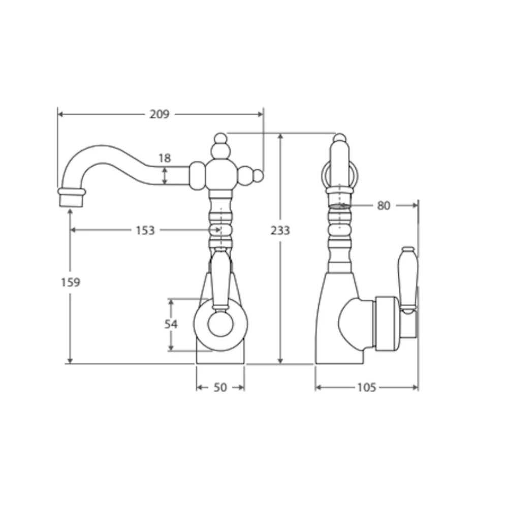 Eleanor Hamptons Vintage Basin Mixer - Image 9