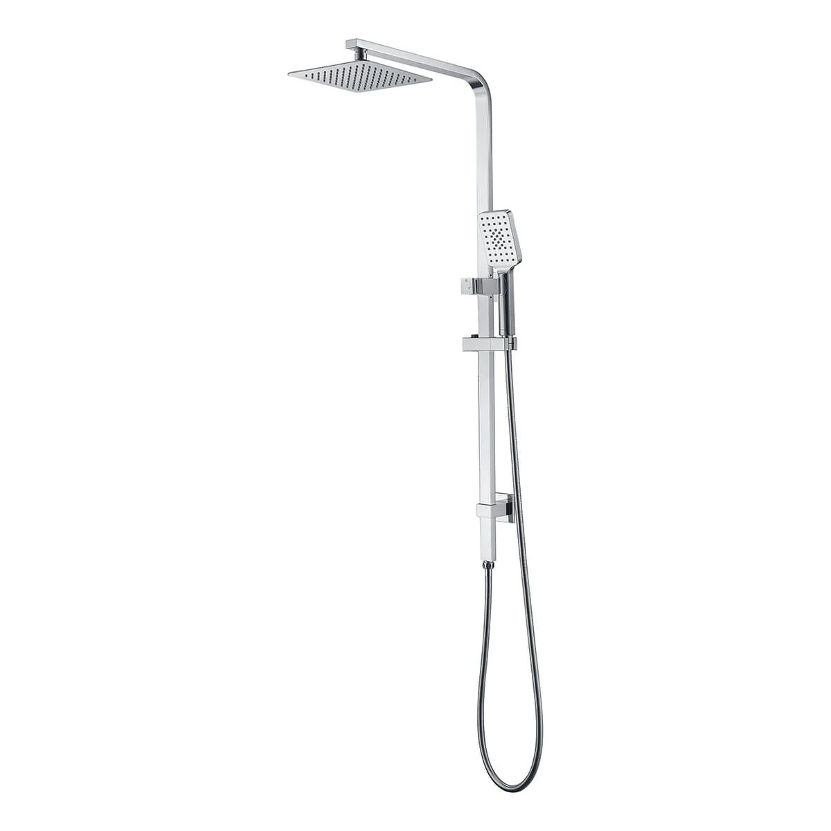 Iris Square Twin Shower Rail Set Combo System - Image 3