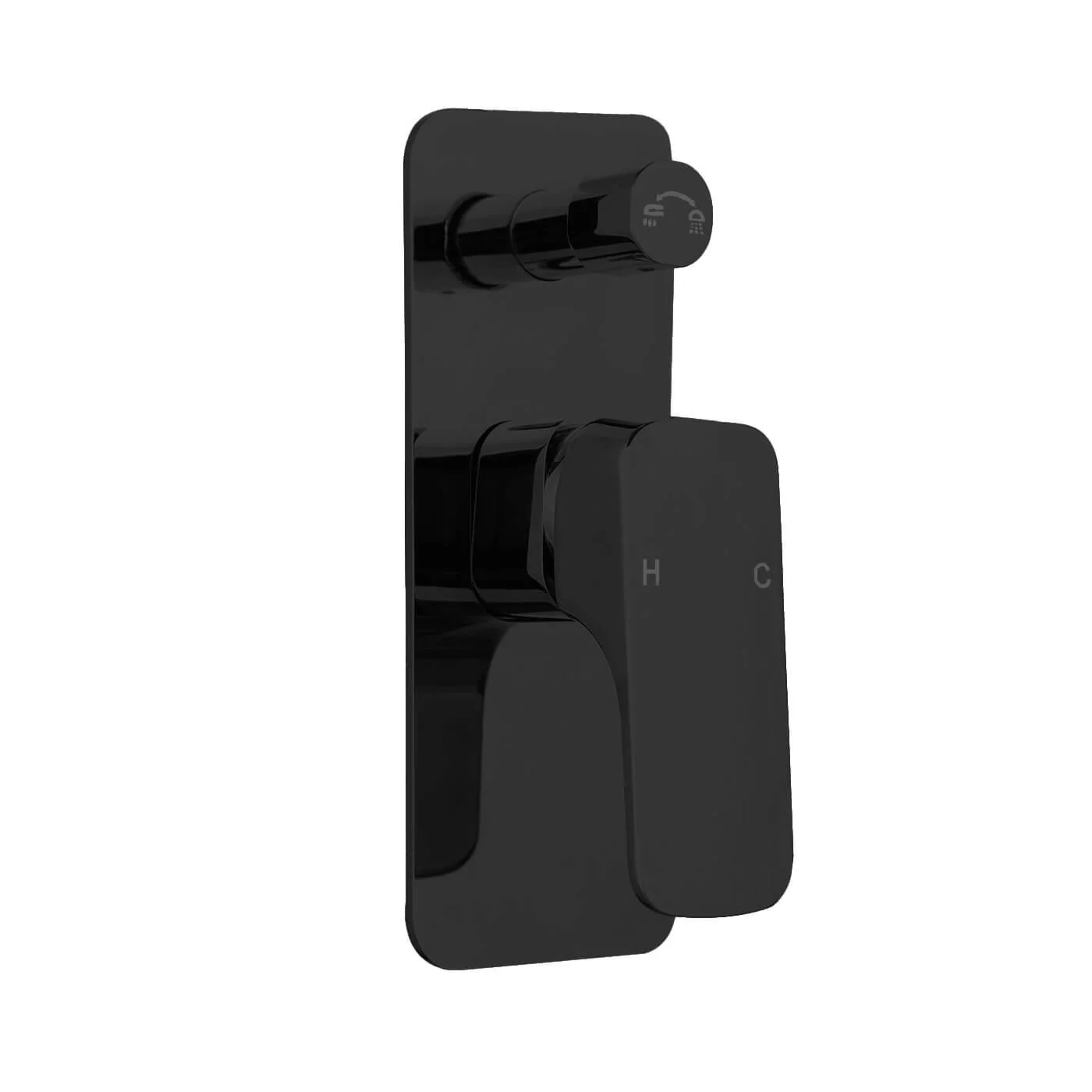 Kompakt Square Shower Wall Mixer with Diverter - Image 3