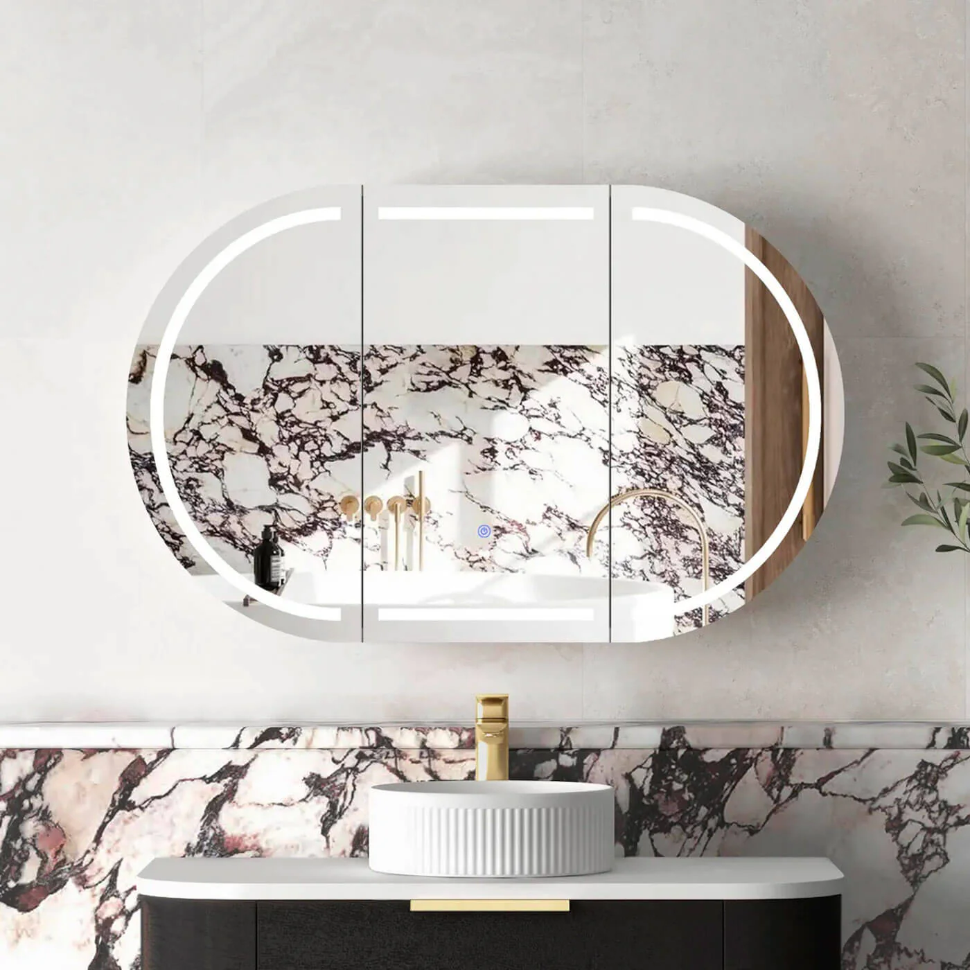 Bondi LED Curved Mirror Shaving Cabinet