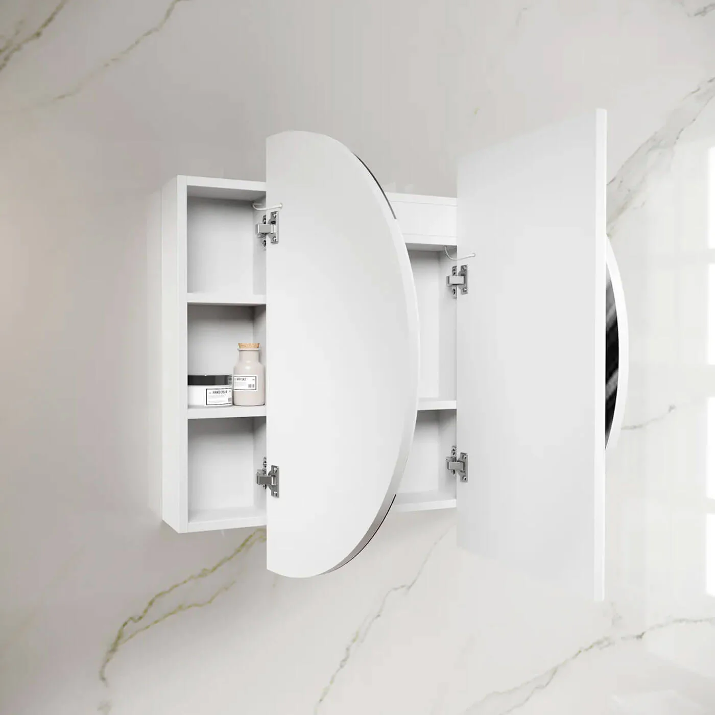 Bondi LED Curved Mirror Shaving Cabinet - Image 5