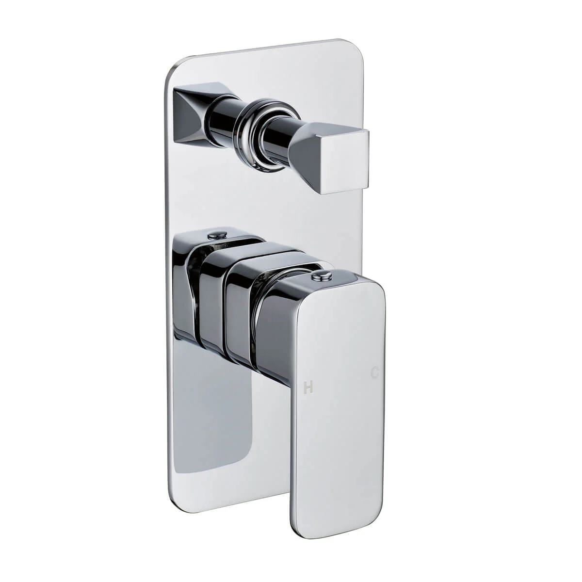 Levi Smooth Edge Shower Wall Mixer with Diverter - Image 3