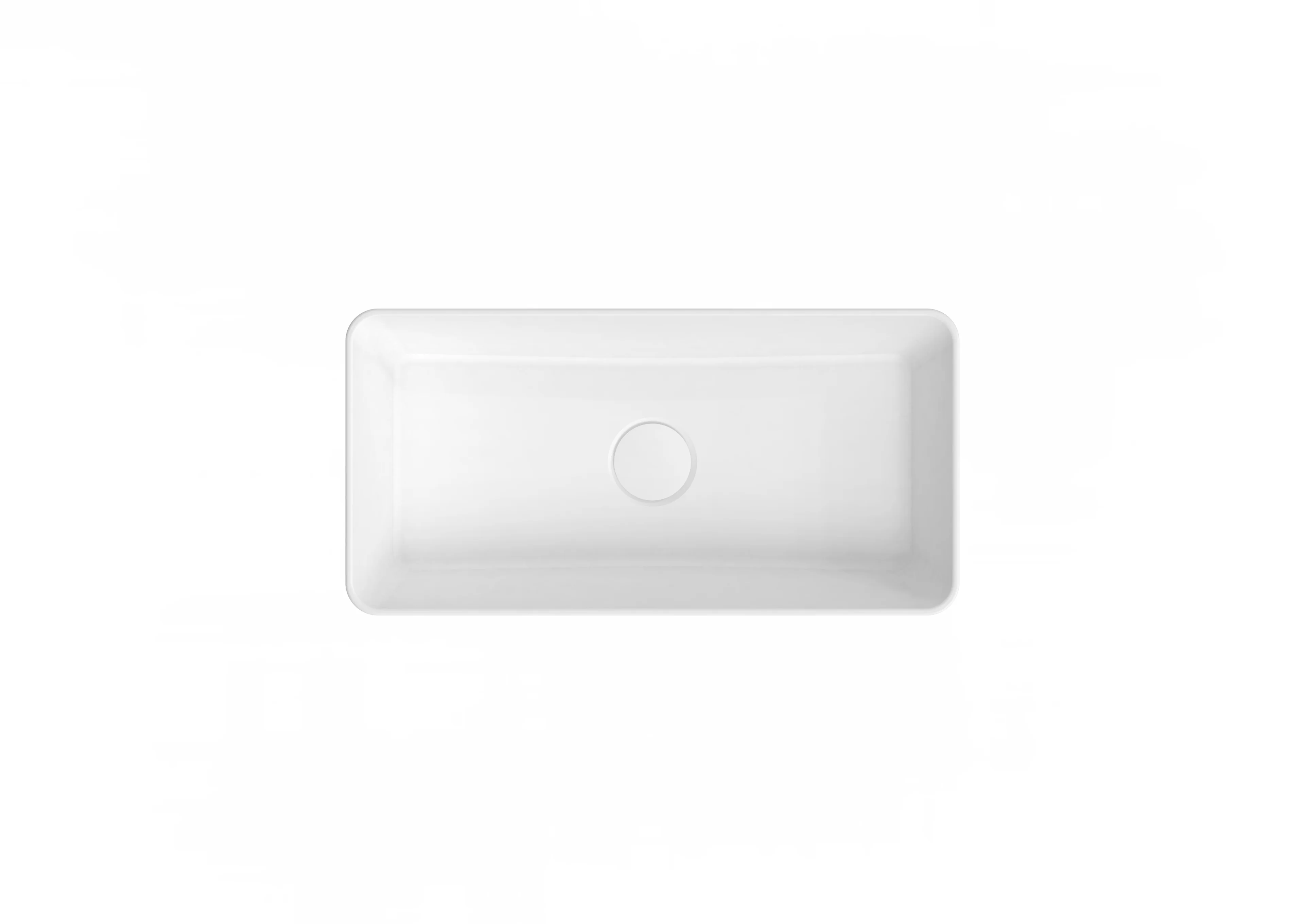 Lisa Narrow Rectangular Ceramic Basin 470mm - Image 4