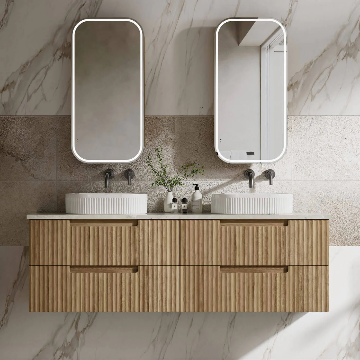 Lovina Fluted Wall Hung Vanity - Image 6