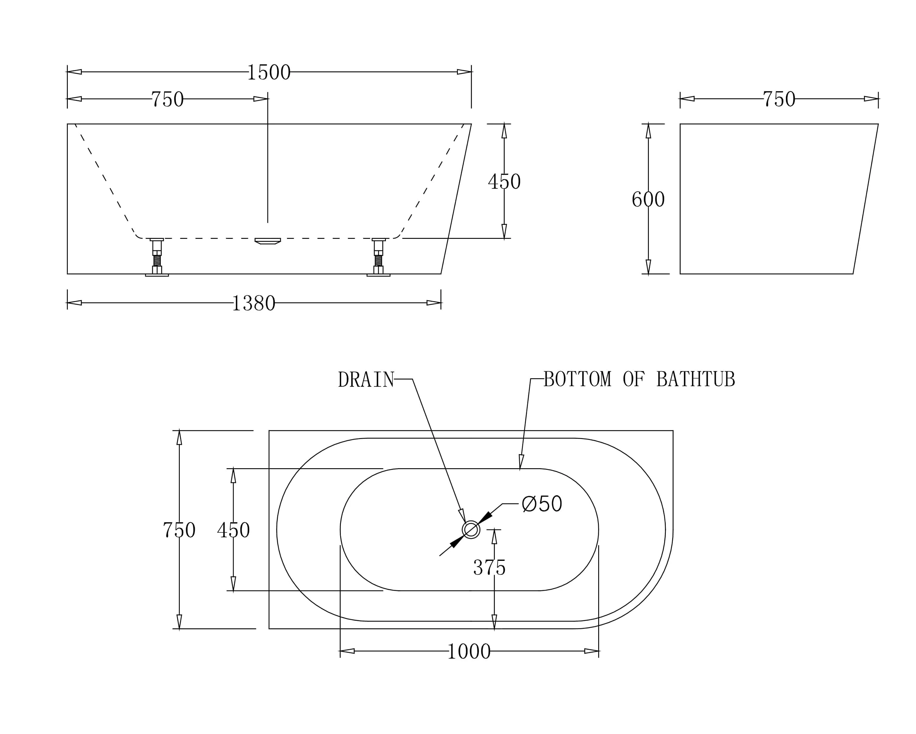 Milan Right/Left Corner Bathtub - Image 3