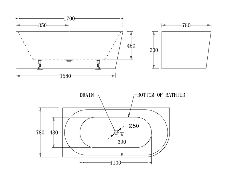Milan Right/Left Corner Bathtub - Image 5