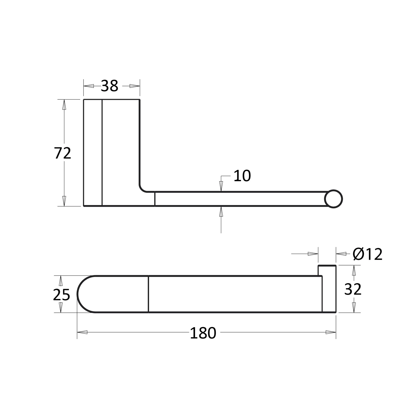 Milan Toilet Roll Holder 180mm - Image 6