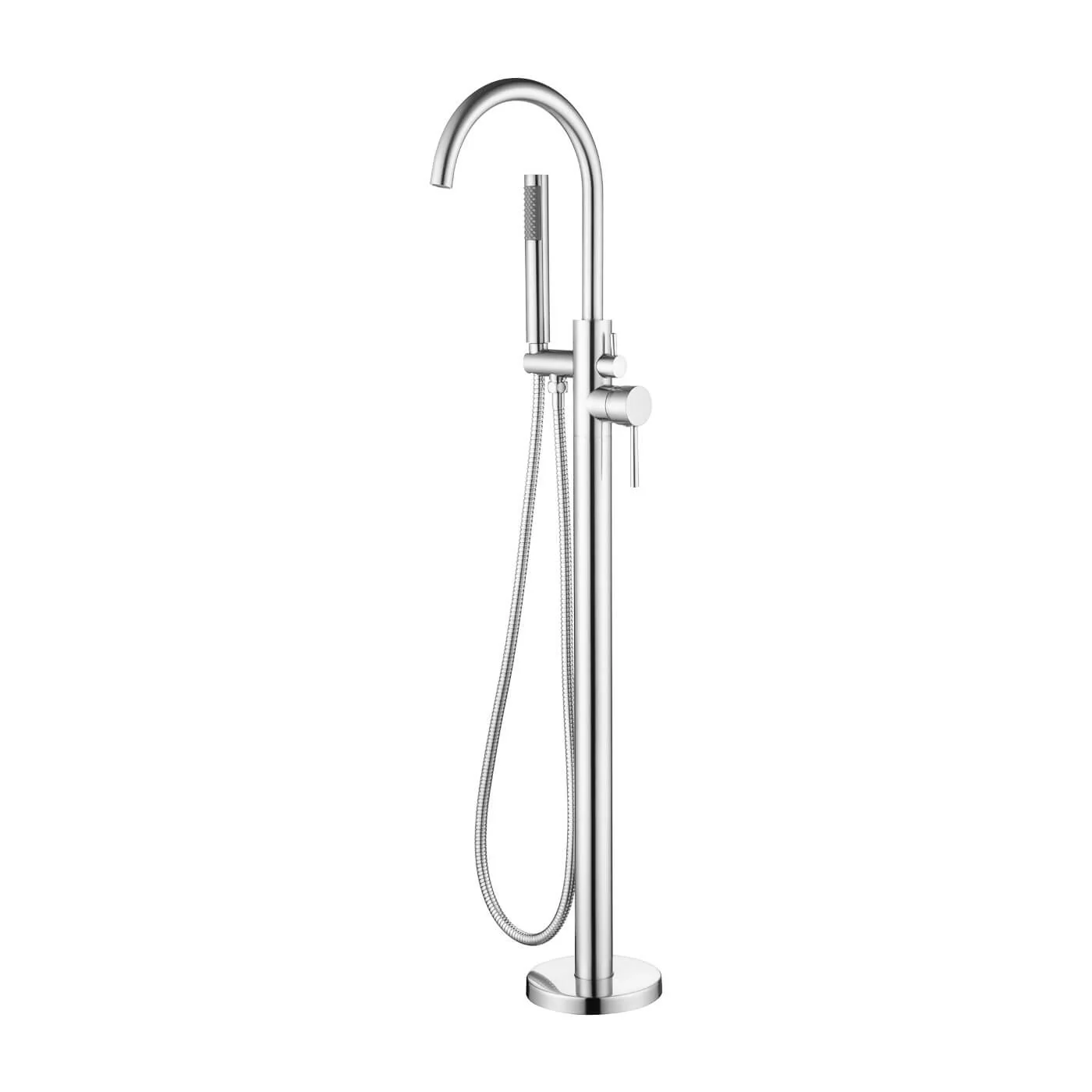 Leah Freestanding Bath Filler Spout with Handset - Image 4