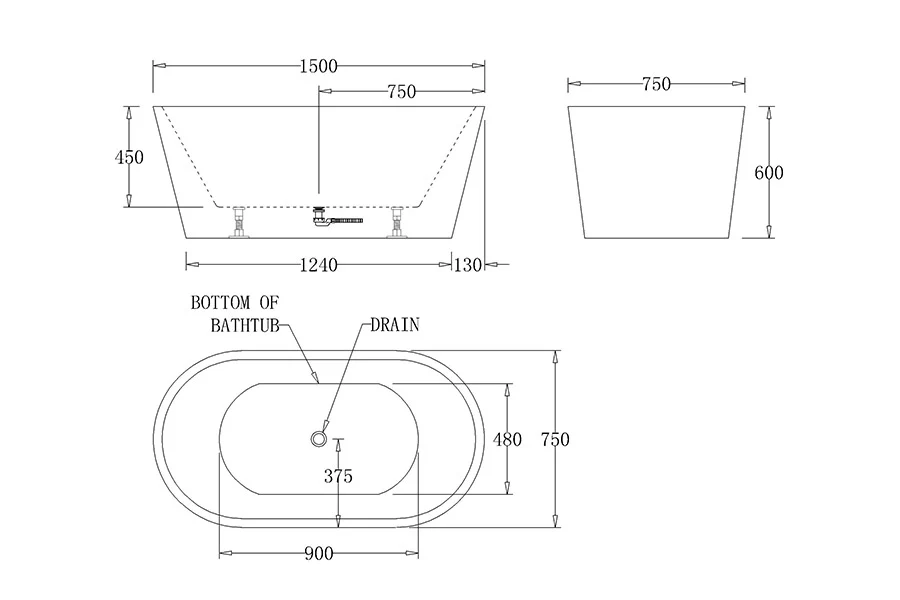 Oslo Oval Freestanding Bathtub - Image 4