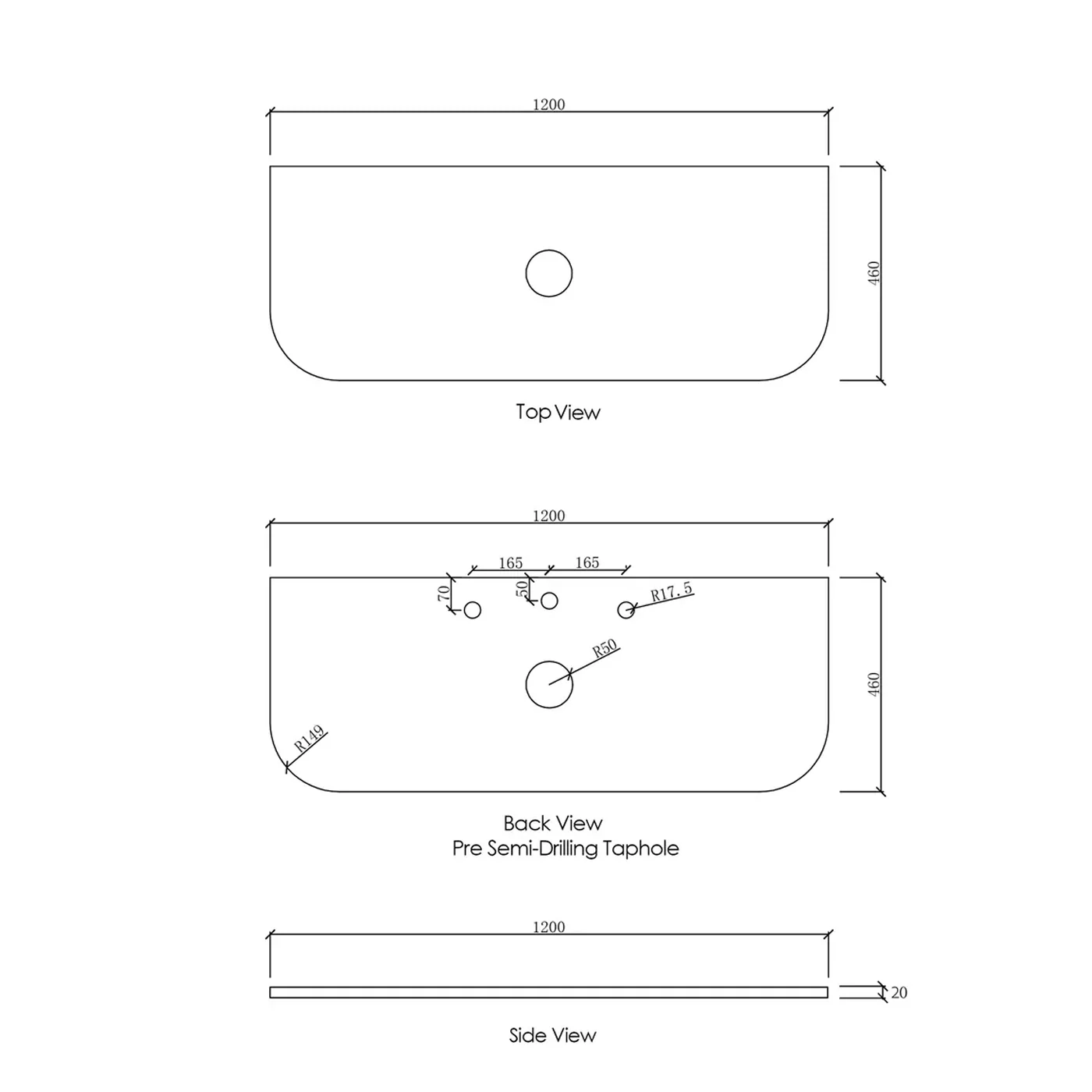 Otti Curved Vanity Stone Benchtop - Image 12