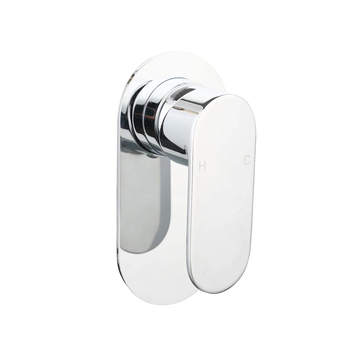 Oval Slim Round Shower Wall Mixer - Image 3