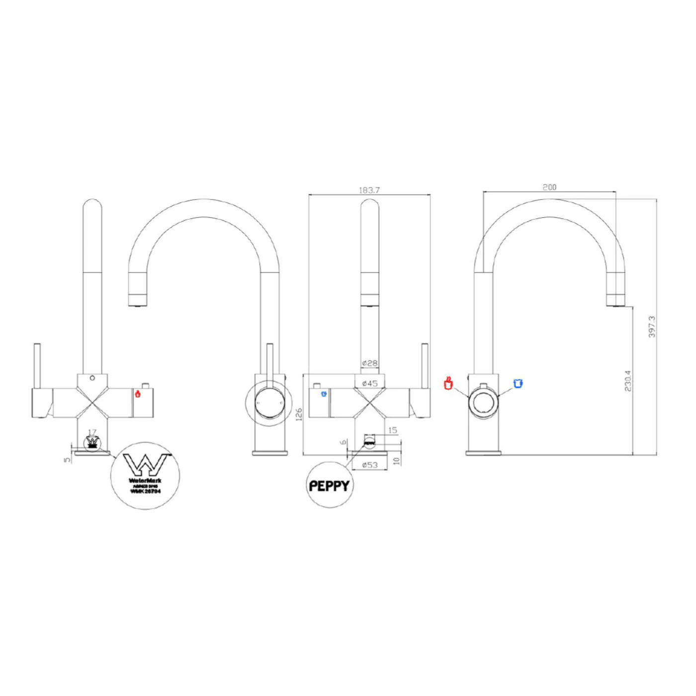 Peppy 4-In-1 Boiling & Ambient Sink Mixer - Image 6