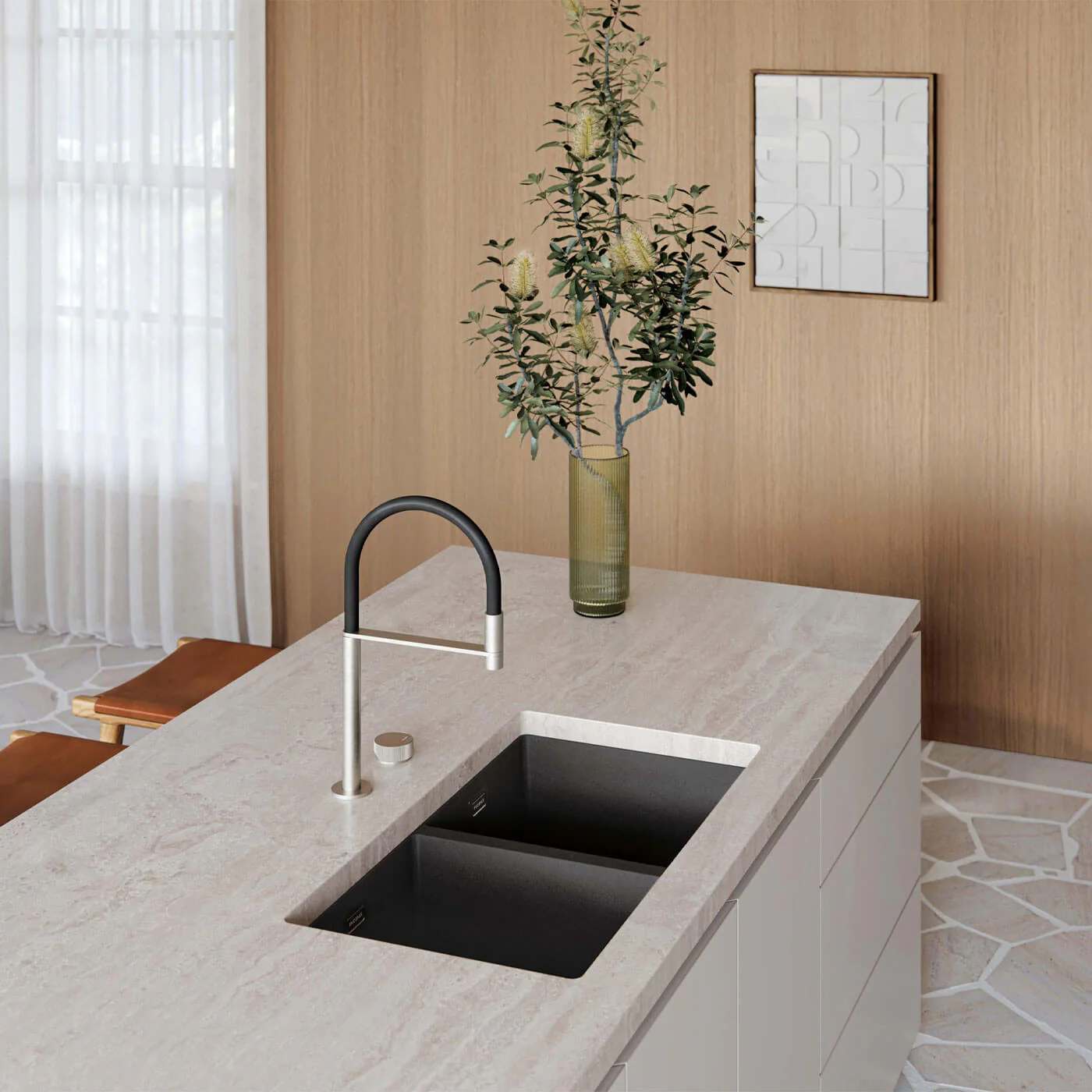 Phoenix 5000 Double Bowl Sink 802x466x220mm - Image 3