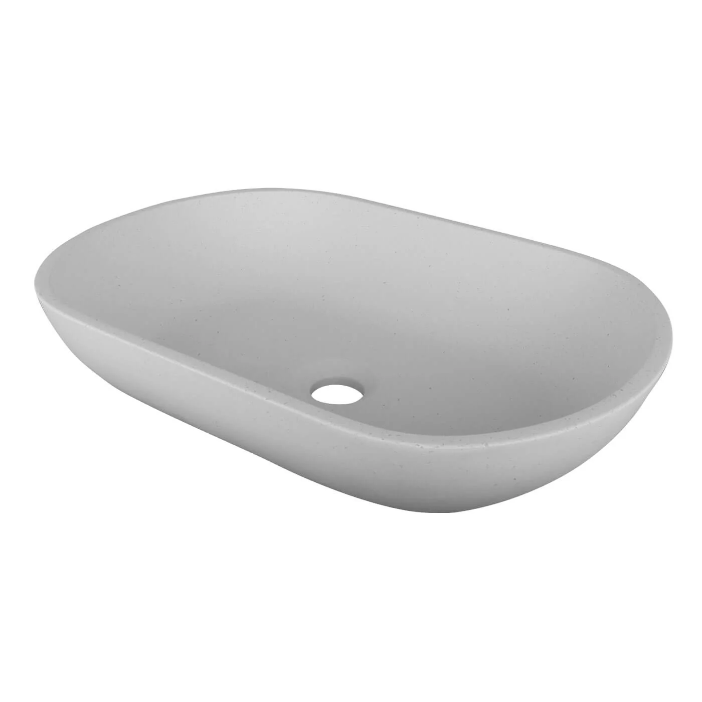Positano Oval Solid Surface Above Counter Basin 505mm - Image 3