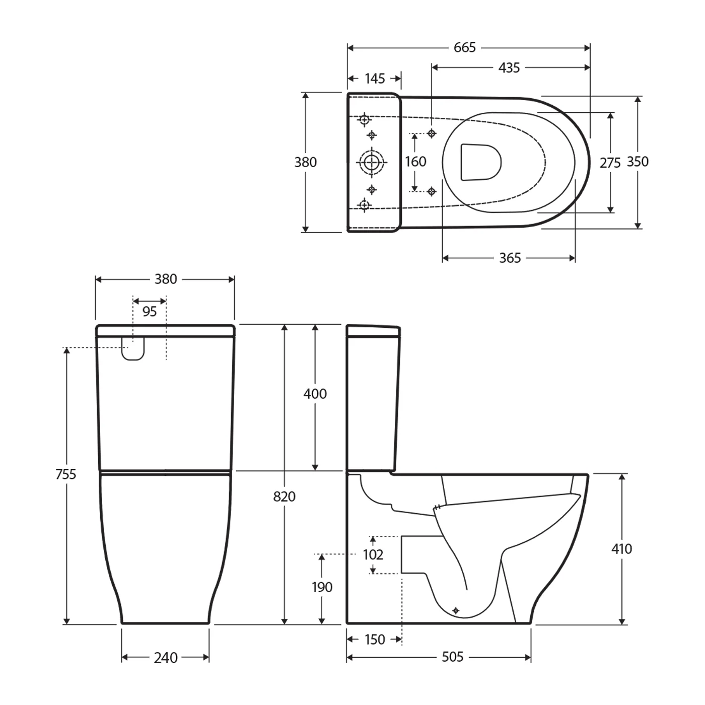 RAK Moon Back to Wall Toilet Suite - Image 4