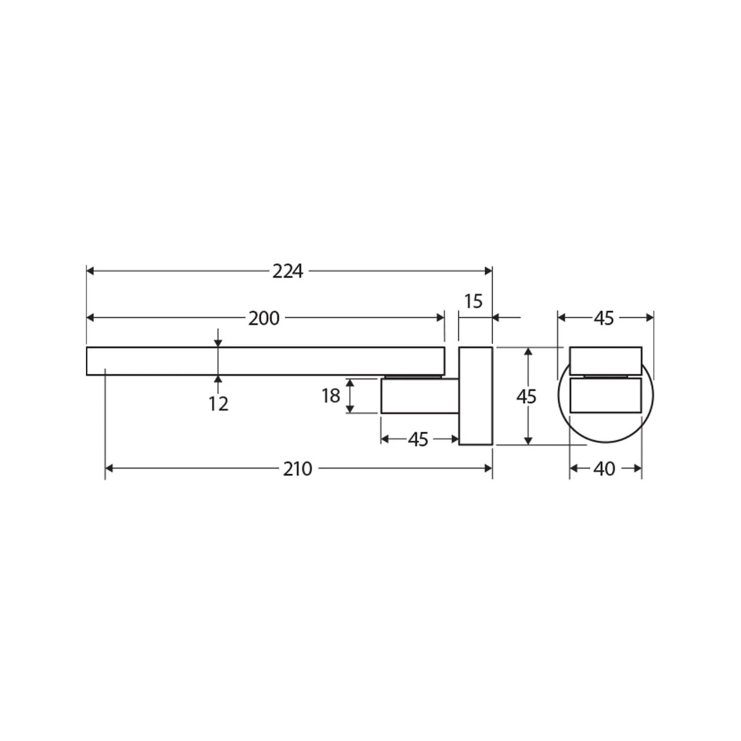 Rondo Round Swivel Bath Spout - Image 8