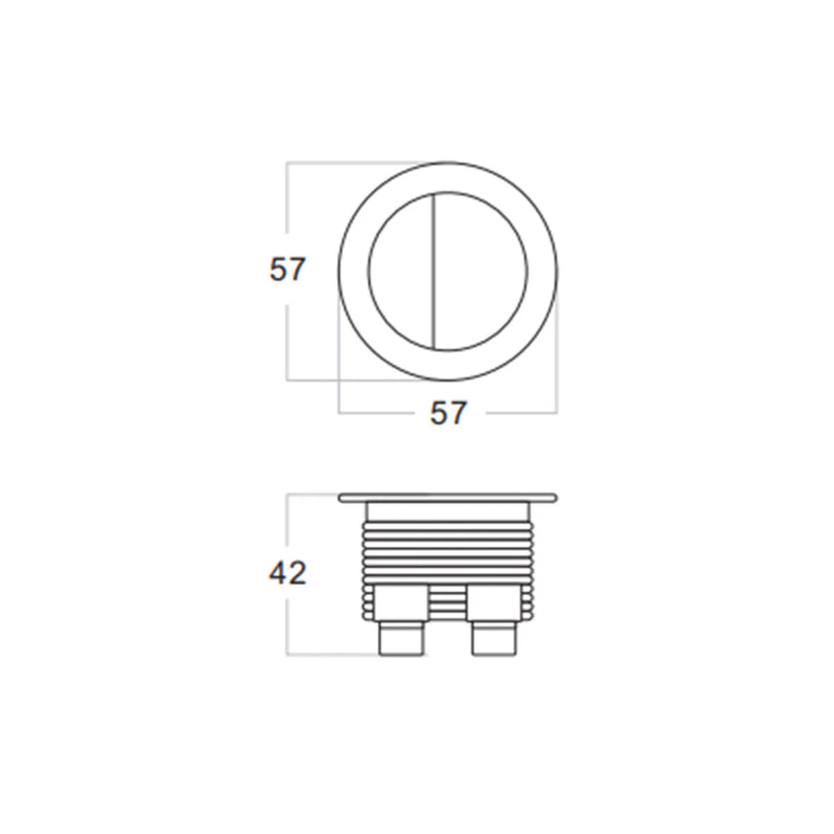 Round Toilet Cistern Dual Flush Button - Image 6