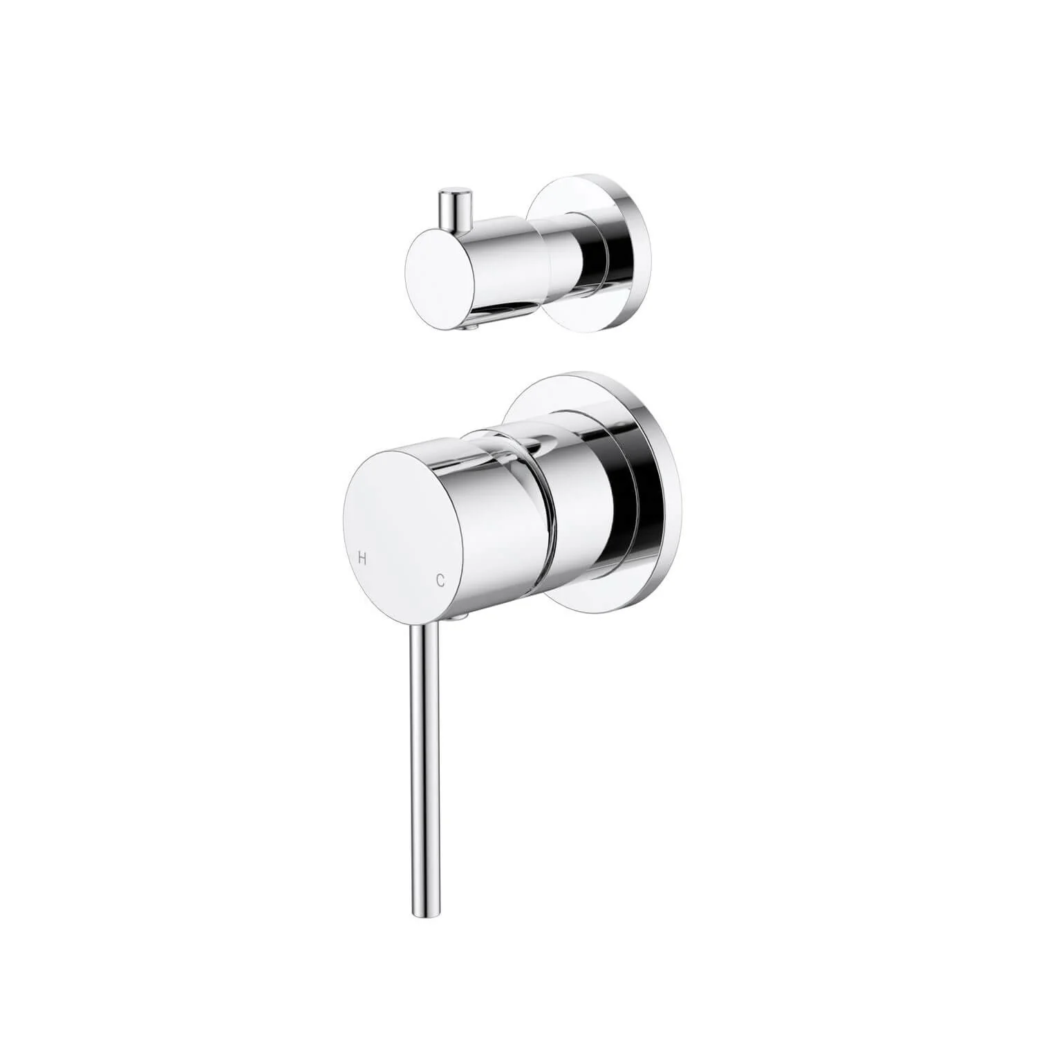 Star Pin Handle Diverter Wall Mixer Separate Backplate - Image 5