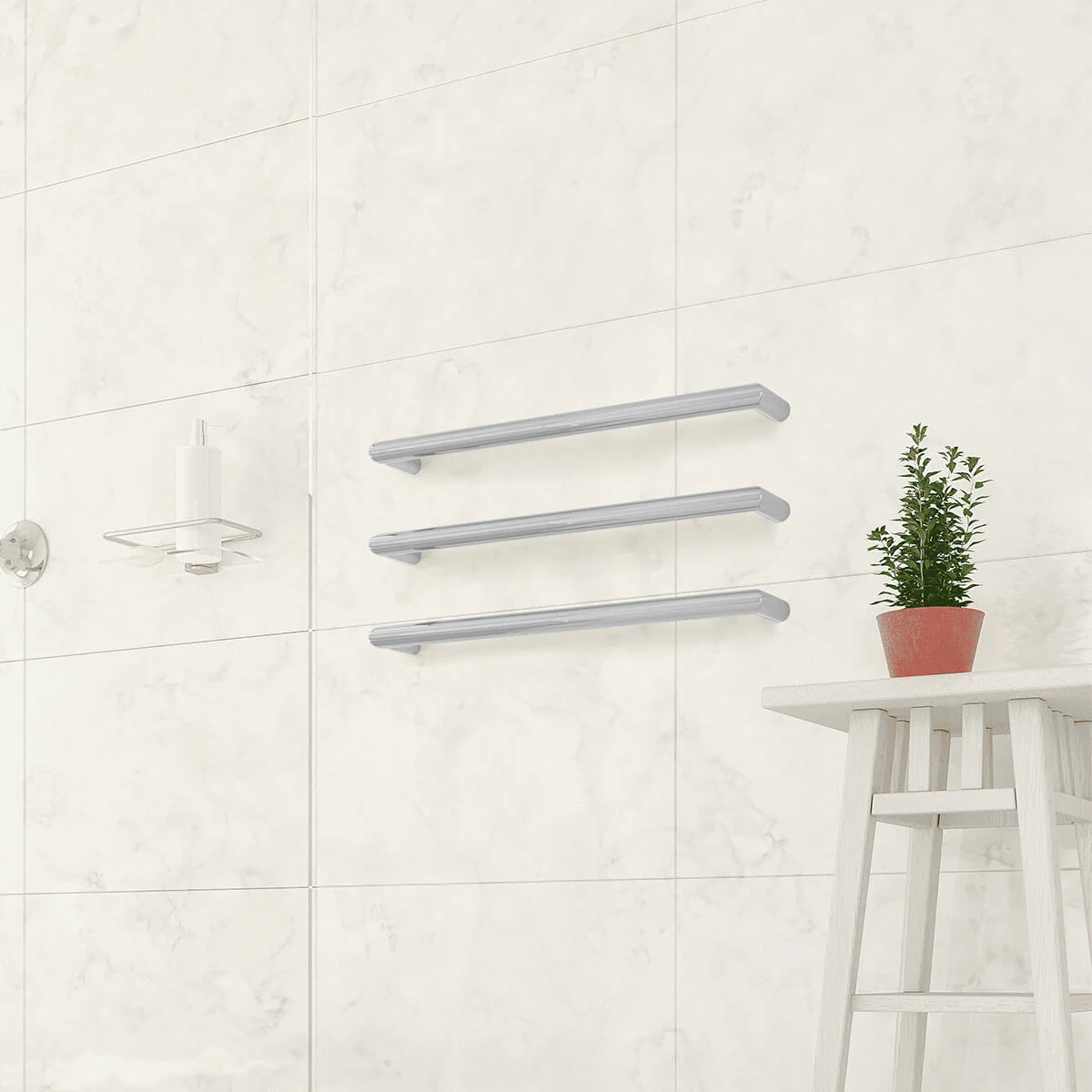 Thermorail Single 12V Round Heated Towel Rail 600/800mm - Image 4