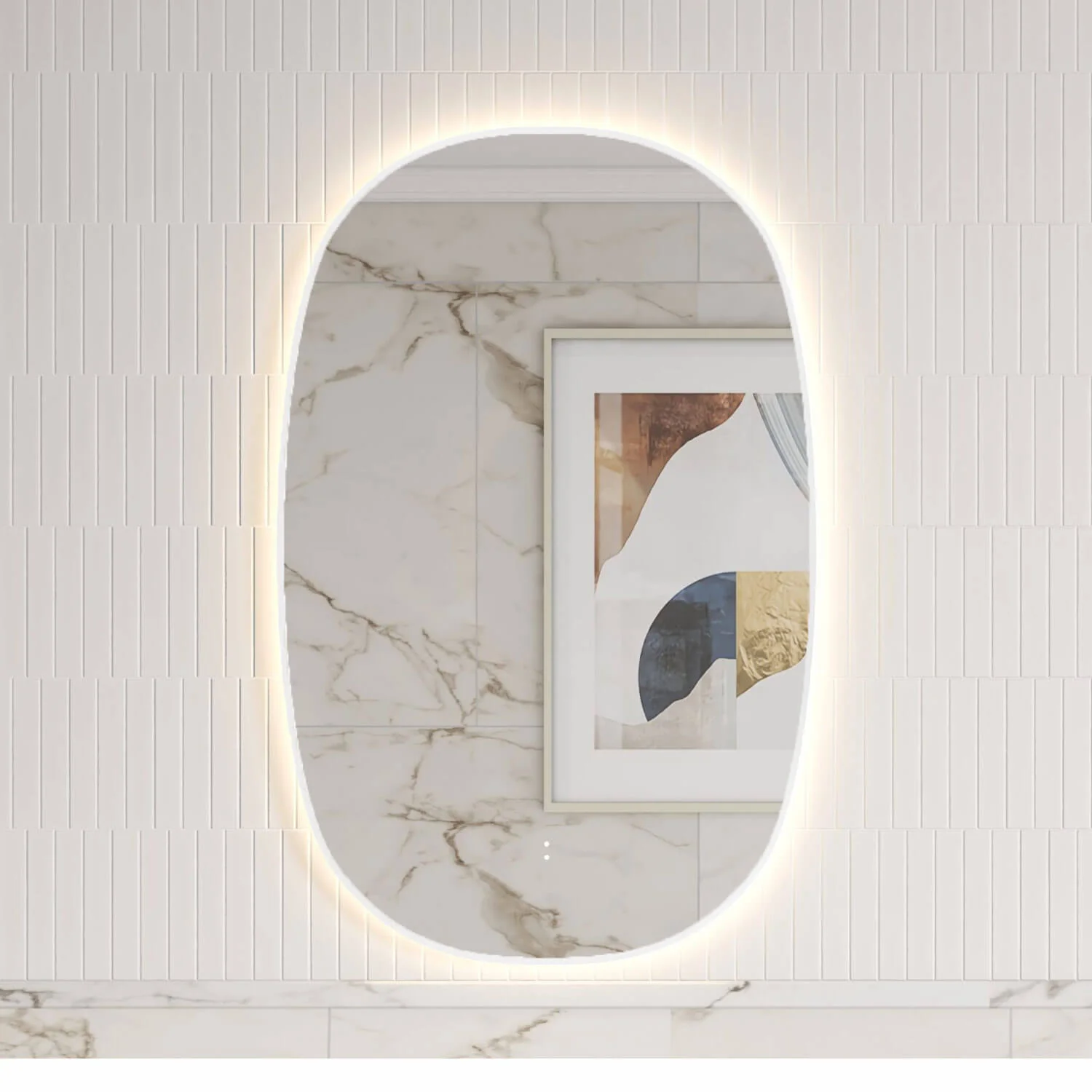 Valmont Oval LED Mirror 580x900mm - Image 3