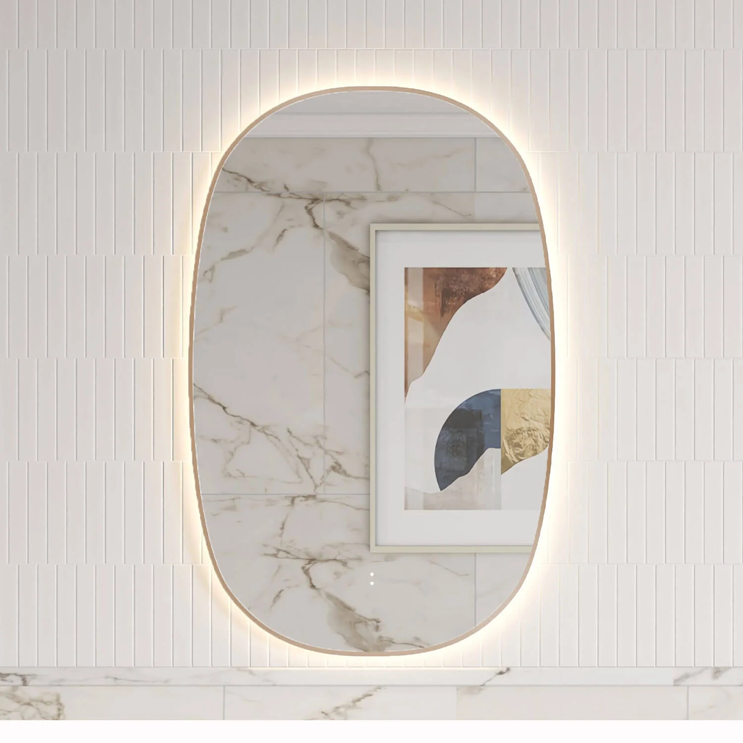 Valmont Oval LED Mirror 580x900mm - Image 7
