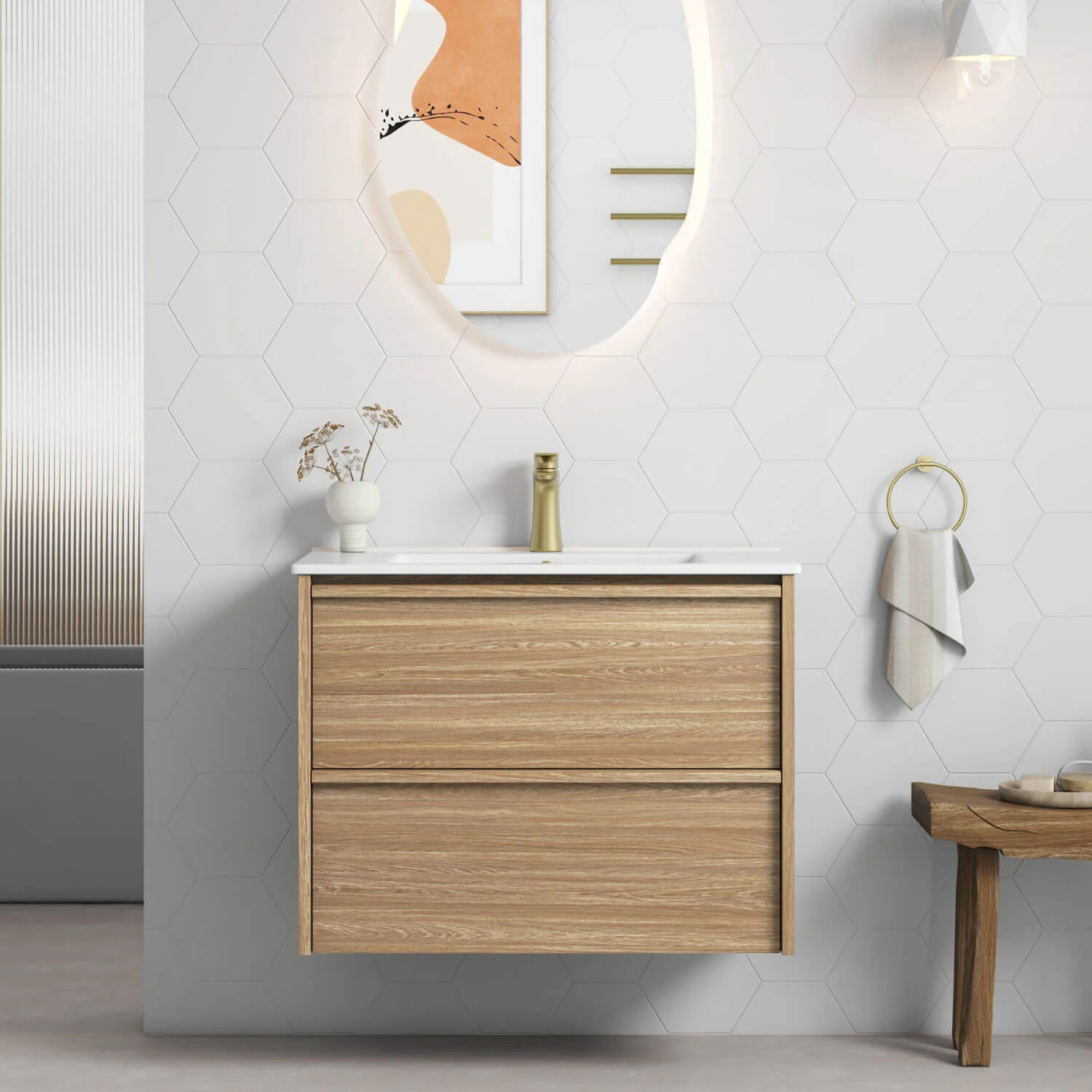 Venetta Framed Wall Hung Vanity - Image 3
