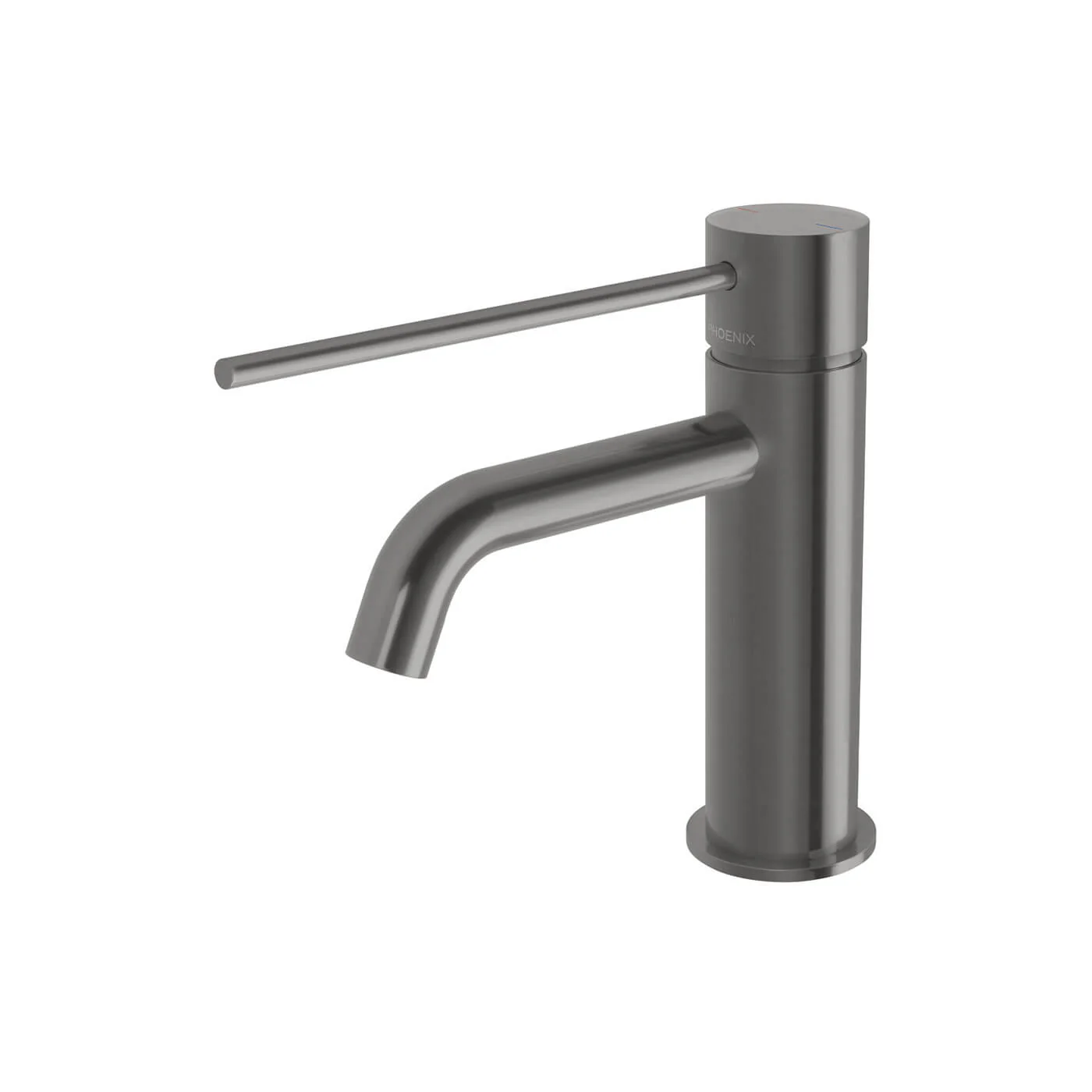 Vivid Slimline Extended Handle Curved Short Basin Mixer - Image 2