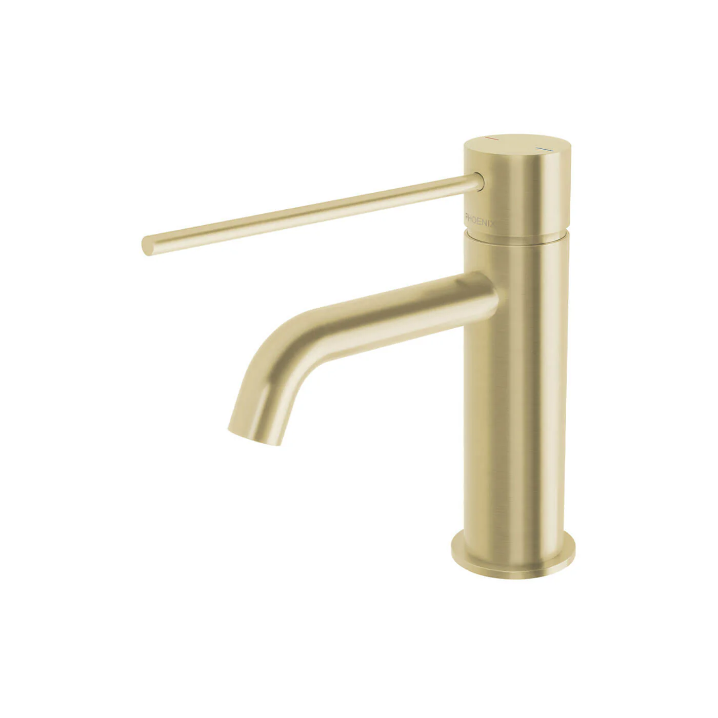 Vivid Slimline Extended Handle Curved Short Basin Mixer - Image 3