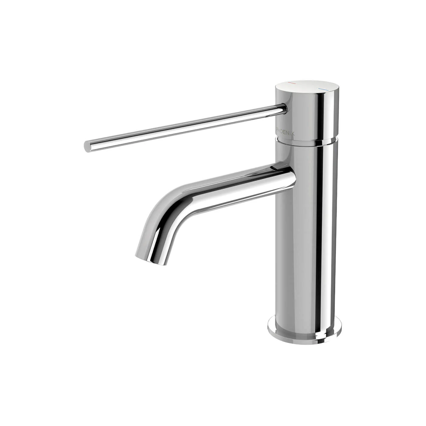 Vivid Slimline Extended Handle Curved Short Basin Mixer - Image 4