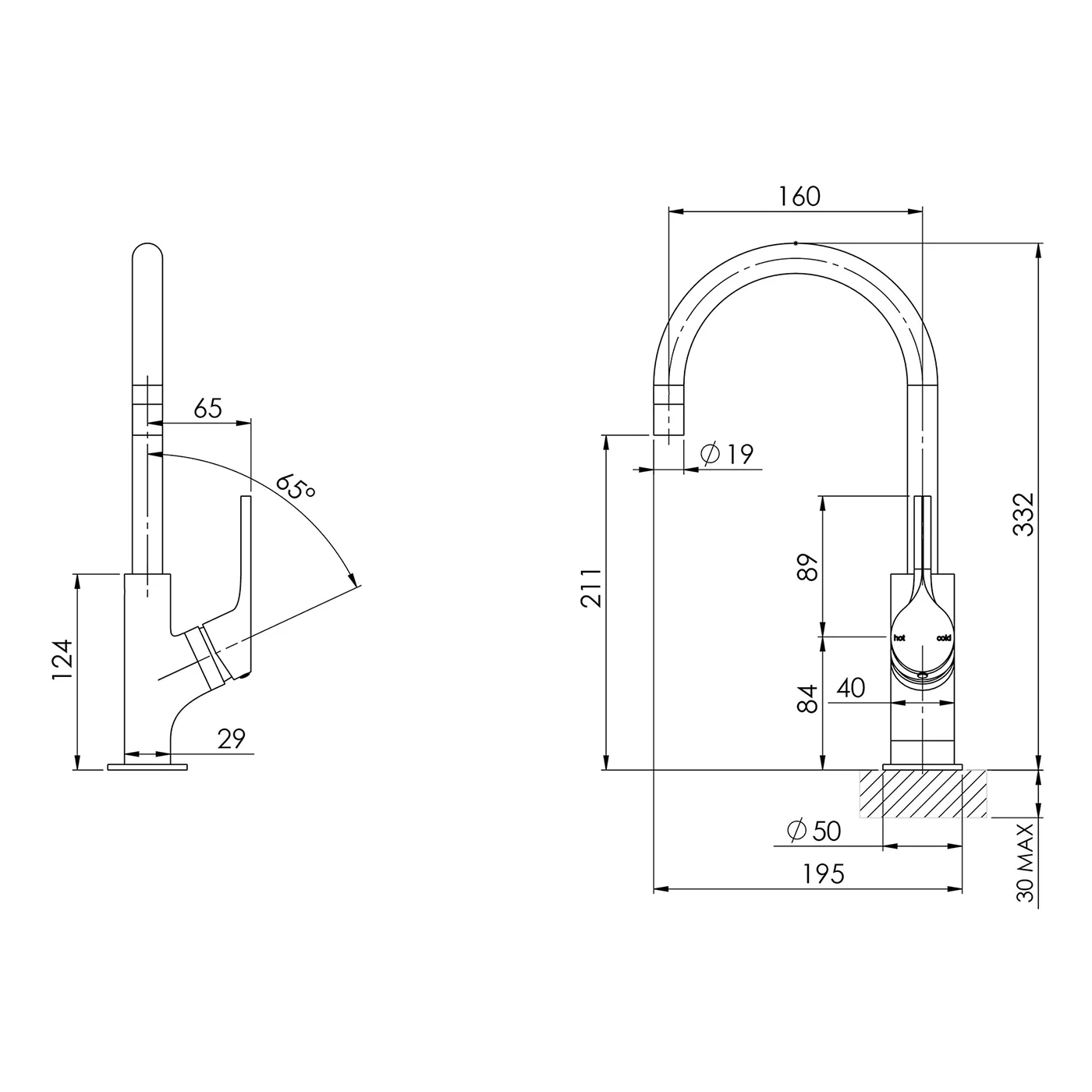 Vivid Slimline Oval Gooseneck Sink Mixer - Image 5