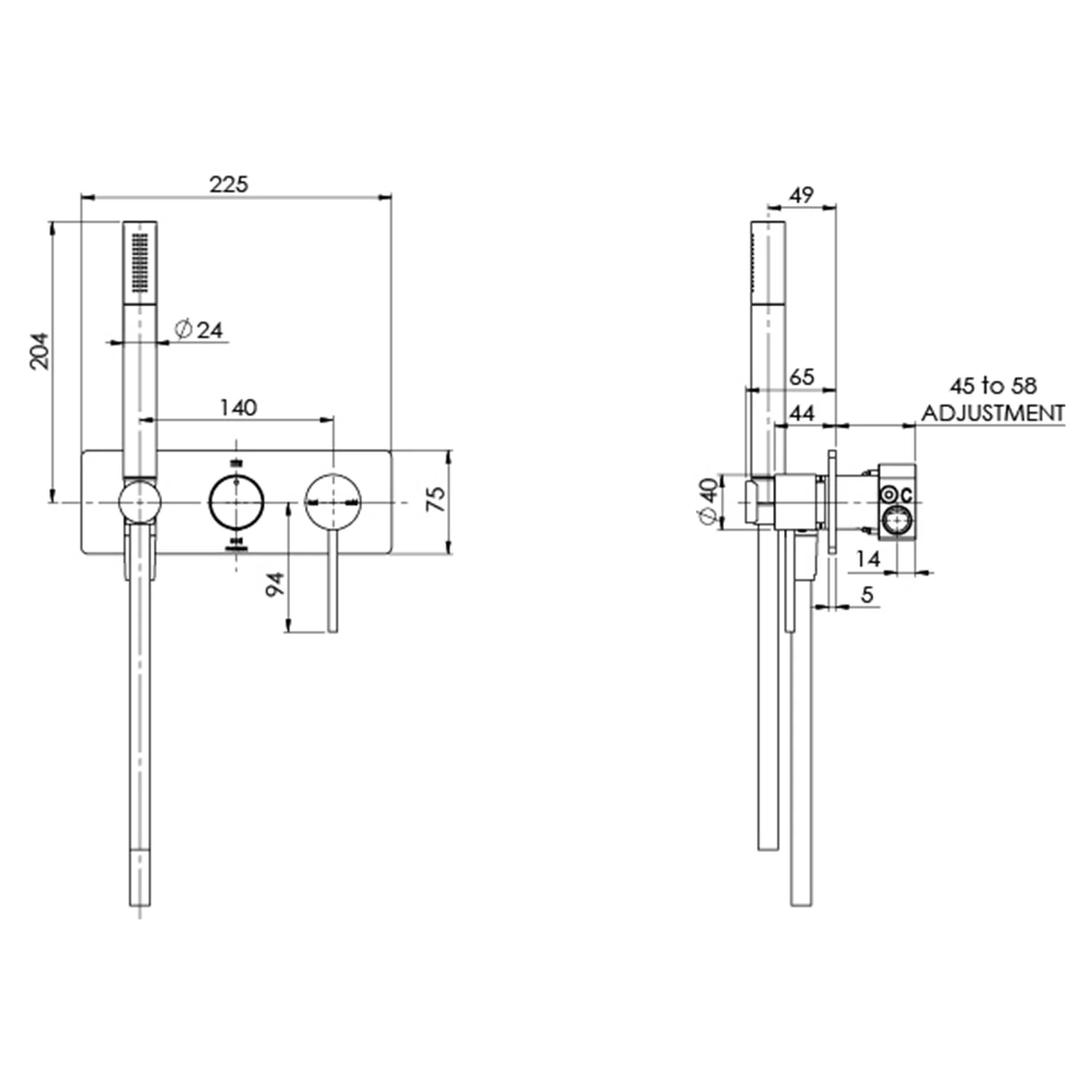 Vivid Slimline Wall Shower System - Image 7
